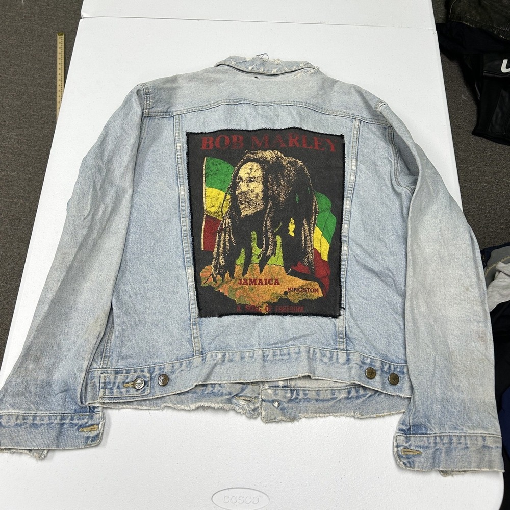 Guess Denim Jacket Mens L Light Blue Georges Marciano Distressed Vintage M10807